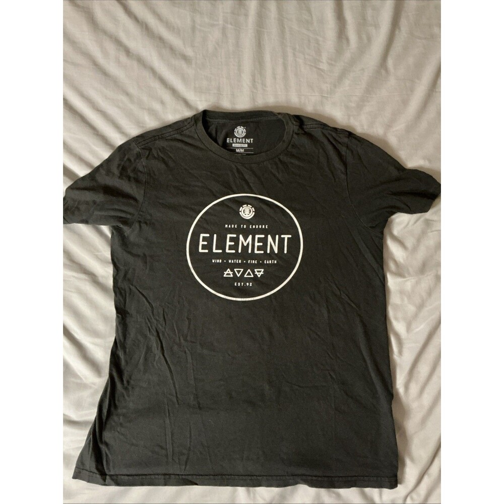 Element Skateboard Shirt Adult Mens Black Short Sleeve Size M